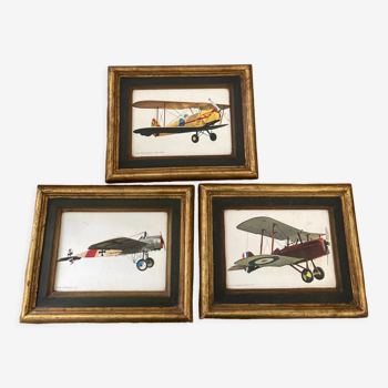 Set of 3 aviation theme frames