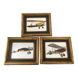 Set of 3 aviation theme frames