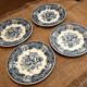 Lot de 4 assiettes à dessert " la primula"