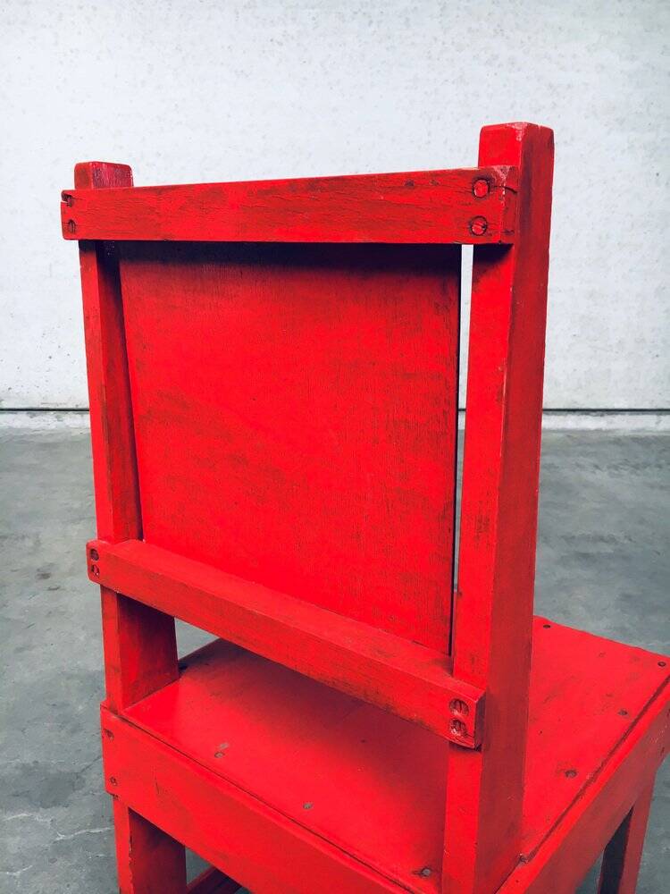 De Stijl Movement Design Red Chair attributed to Jan Wils, Netherlands, 1920s