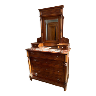 Commode bois plateau marbre