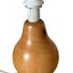 vintage wooden lamp small model with fabric shade 80's design