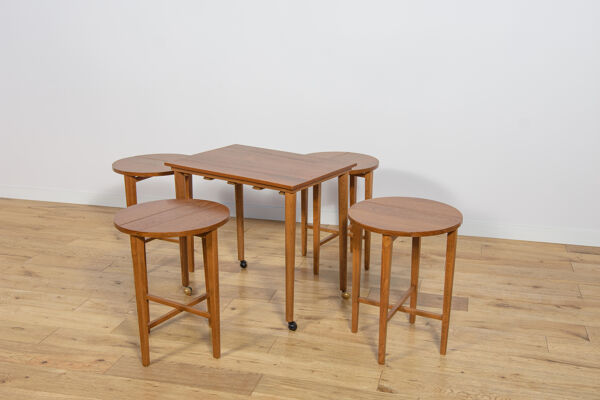Tables gigognes danoises des années 50 par Poul Hundevad pour Novy Domov, Tchécoslovaquie, années 1960, ensemble de 5.