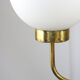 Mid-century brass and opaline glass chandelier