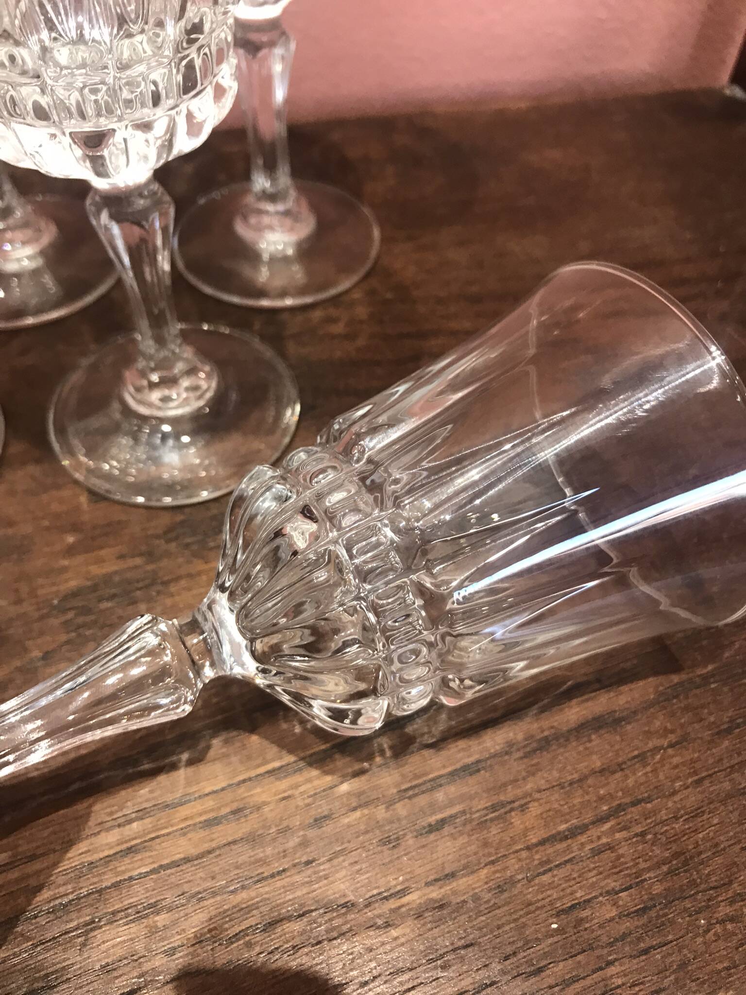 6 verres à vin cristal d’arques modèle Empire