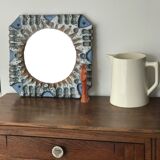 Vintage ceramic mirror - 41x42cm