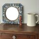 Vintage ceramic mirror - 41x42cm