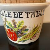 Vintage table bin in varnished stoneware LML Martin