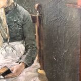 Reproduction of Fritz von Uhde's cat reader