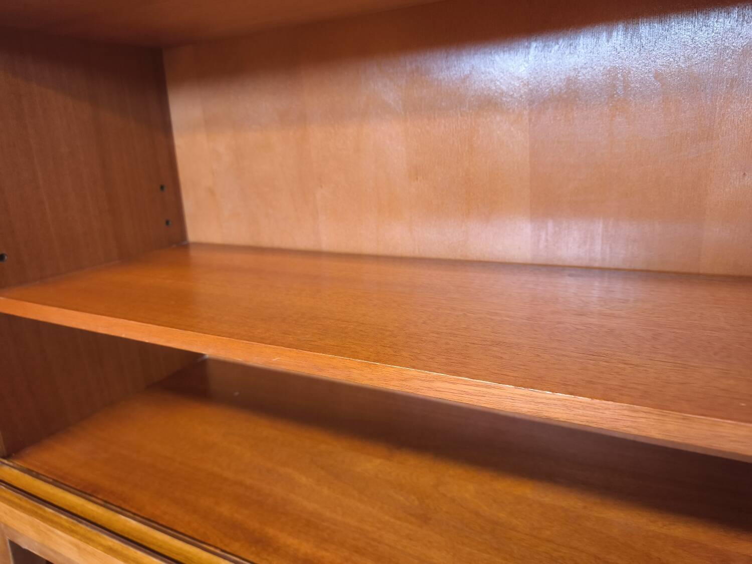 Walnut sideboard with sliding doors, 1950s, design Georg Satink