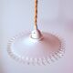 Suspension in pleated white opaline