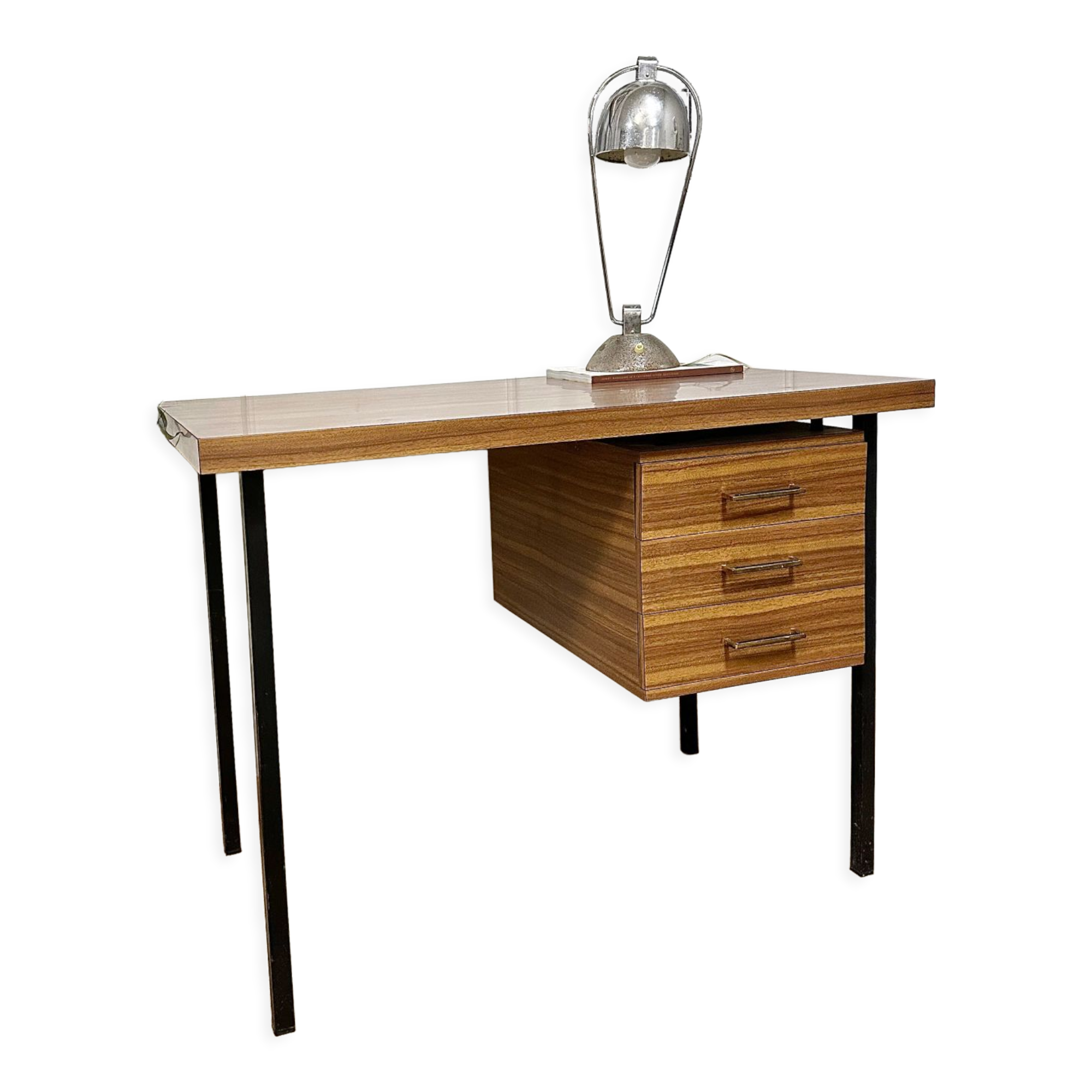 Vintage desk feet black metal