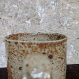 Set of 6 stoneware cups and a pitcher