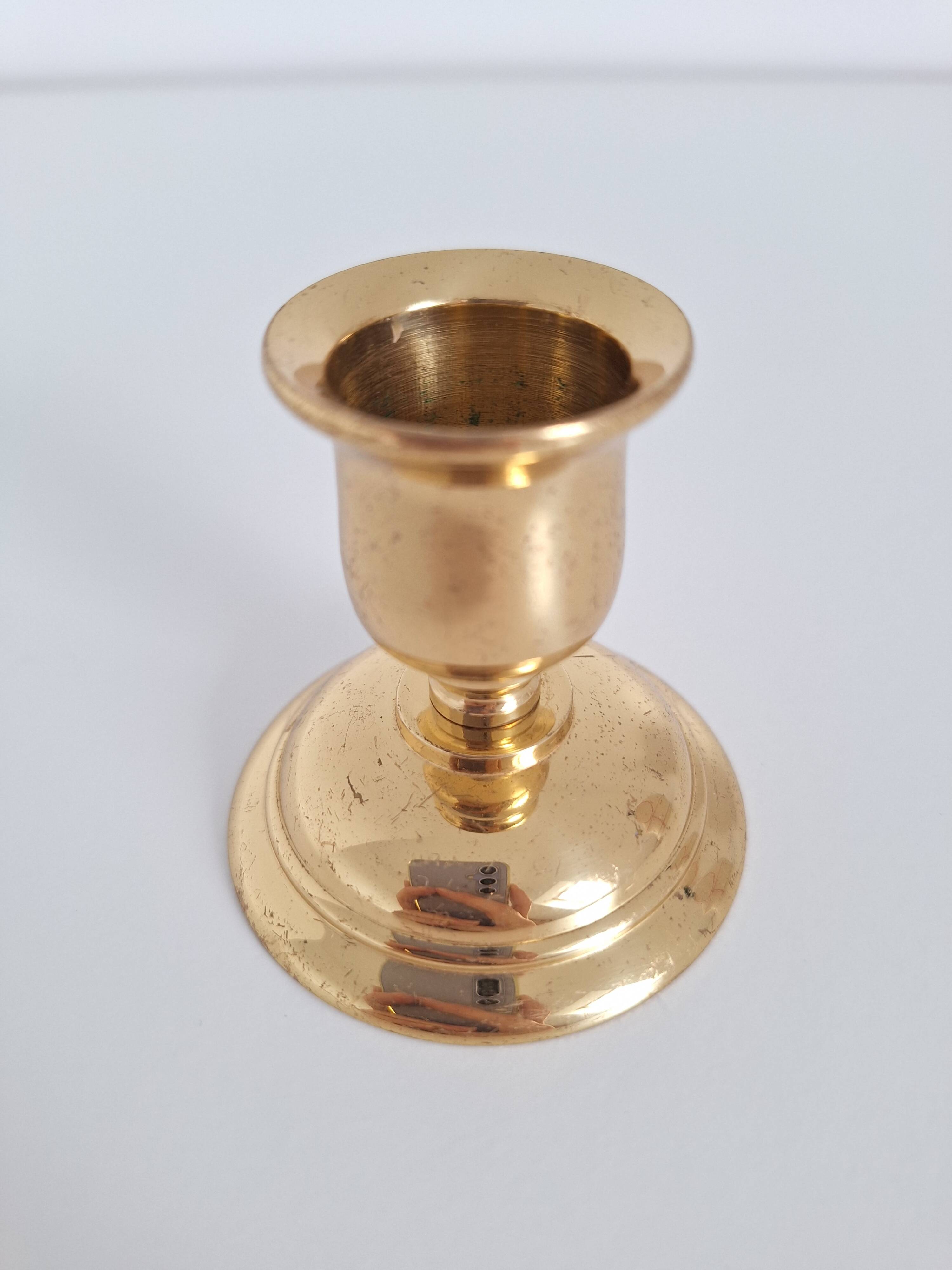 Golden candle holder