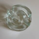 Glass tea light candle holder
