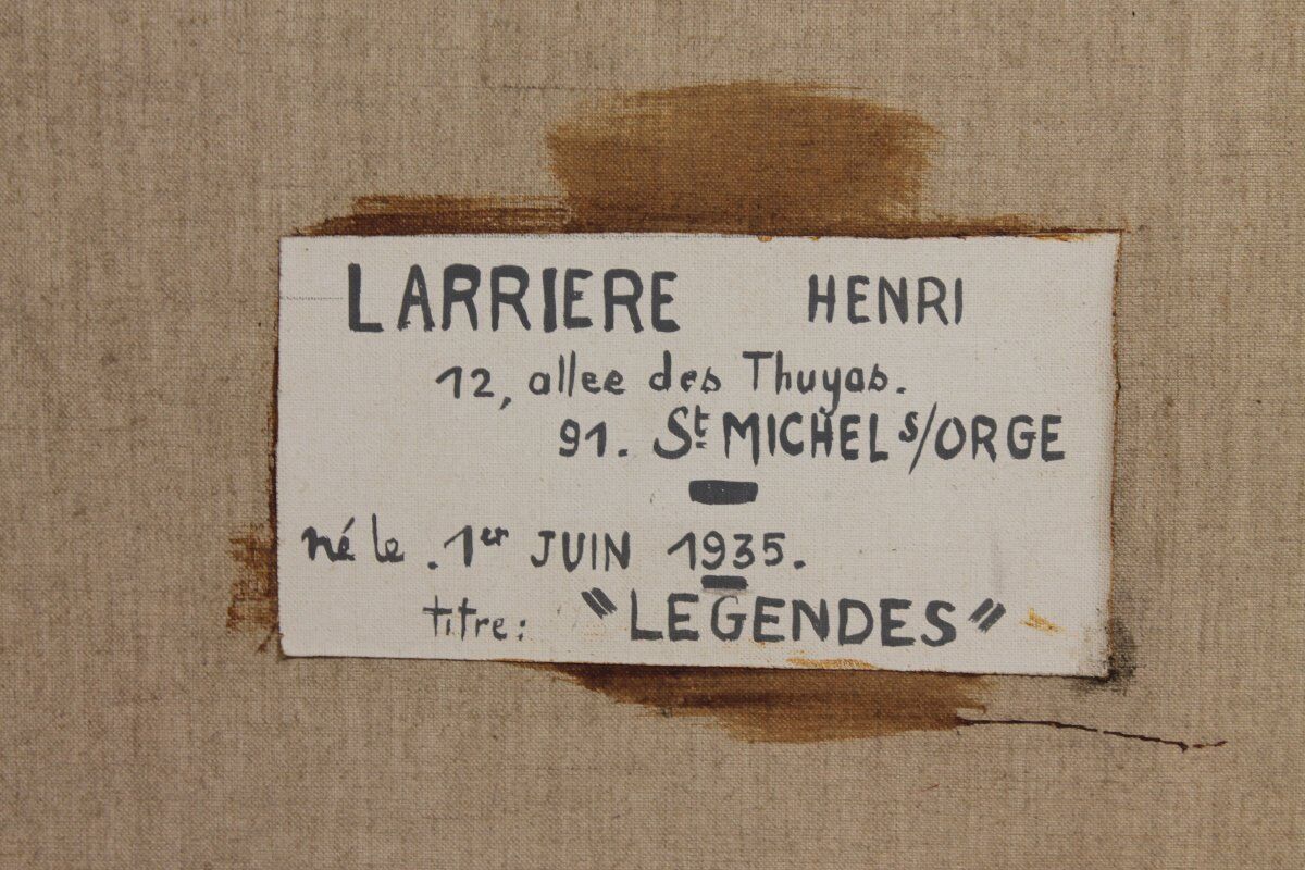 Large abstract oil on canvas dated 1969 - Henri Larriere (1935-2024)