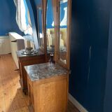 Wooden and marble dressing table