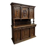 Renaissance-style two-body buffet in walnut
