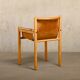 Armchair Wood and cognac colored Saddle Leather, Ibisco Italy 1970s