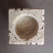 Travertine candlestick/photophore - 1960s/1970s - Cerri Nestore or Fratelli Mannelli