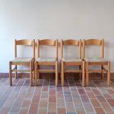4 vintage straw chairs