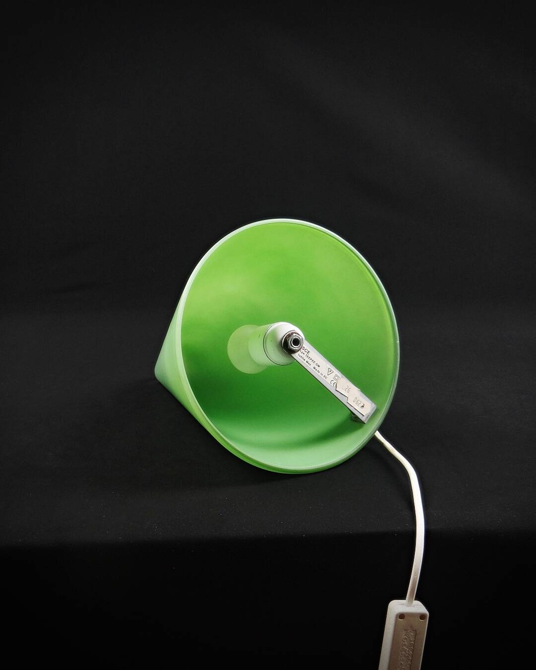 Teepee XL lamp in green opaline glass Vintage 90s design