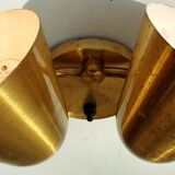 Double wall lamp adjustable brass cocottes