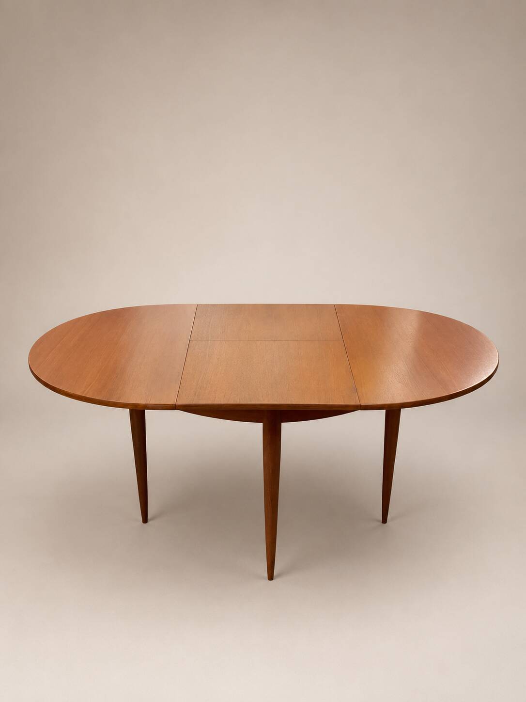 Large extendable French dining table in teak – 1960s