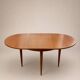 Large extendable French dining table in teak – 1960s