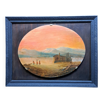 Impressionist painting - Signed seascape - 19th century Italian school