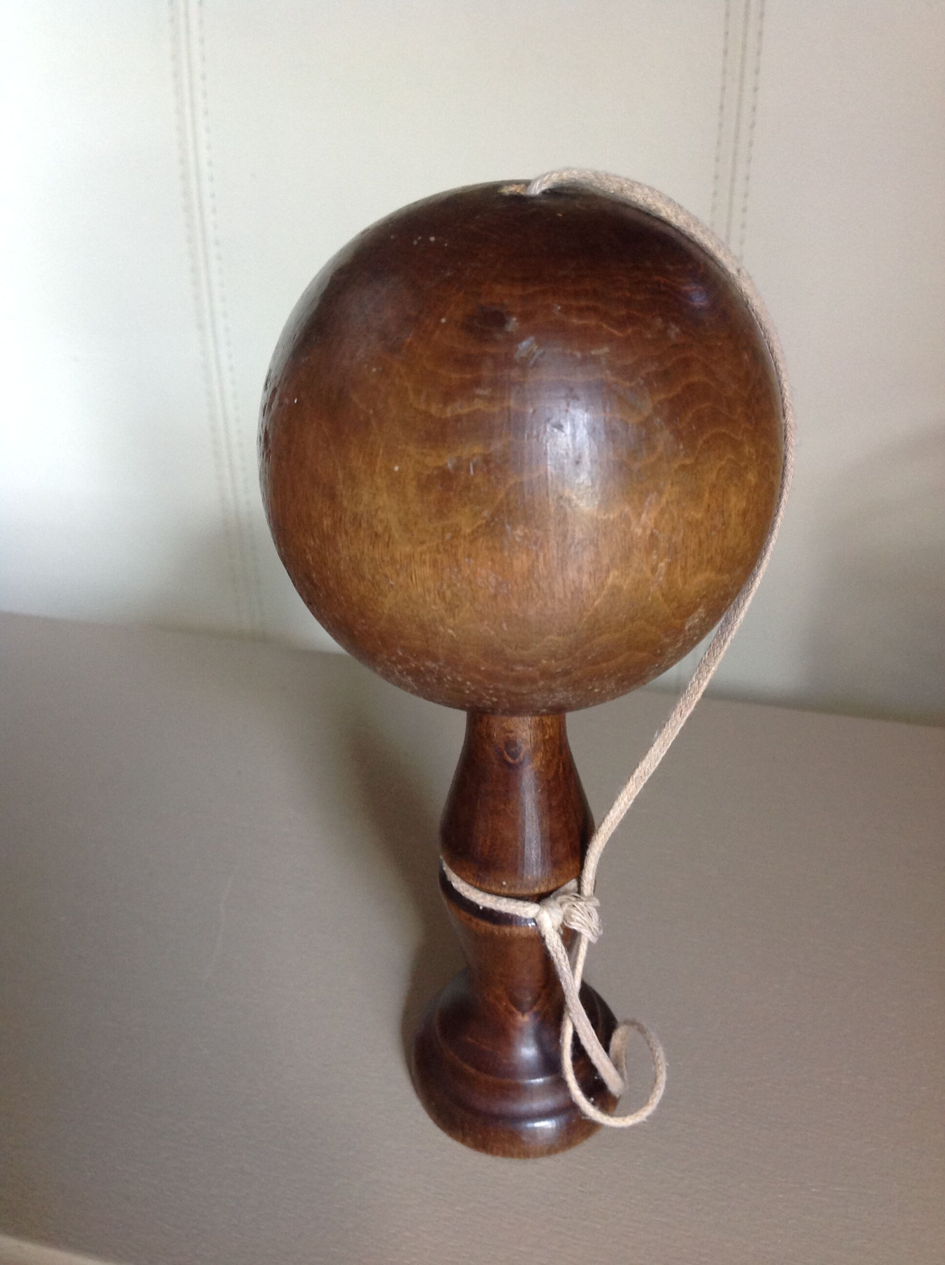 Old painted wood Bilboquet