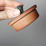 Chinese tea set in glazed terracotta, teapot and 4 cups, 1980s.