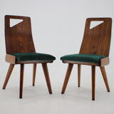 1930s J.Kroha Set of 4 Very Rare Dining Chairs for Grand Hotel, Czechoslovakia