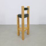 3x Postmodern Barstools in Leather, 1990s