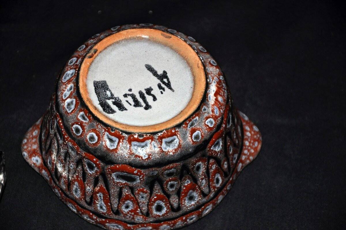 Ceramic set signed Jean Austruy circa 1970