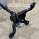 Modern bistro table, cast iron base, laminated top