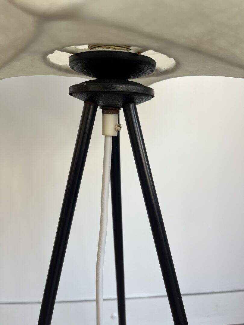 Rare cocoon tripod floor lamp