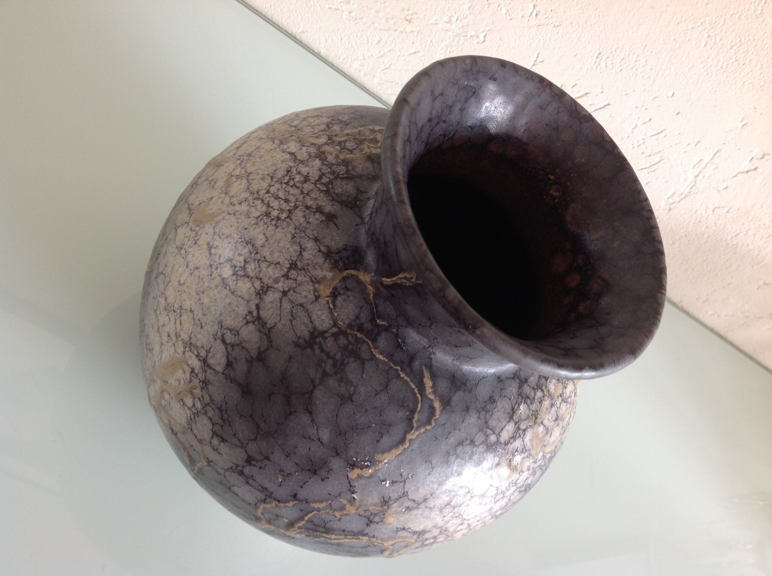 Fat Lav blue ball vase by Ruscha Art 60/70