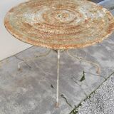 Table de Jardin ronde en fer forgé 1900s