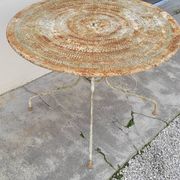 Round Wrought Iron Garden Table 1900s