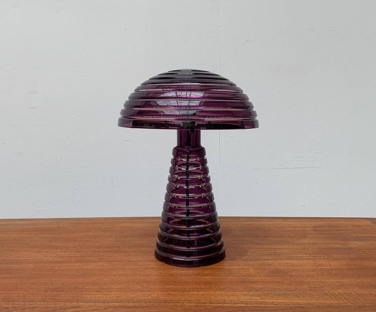 Postmodern glass mushroom table lamp, Italy