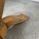 Art deco mirror pedestal table in walnut 1930