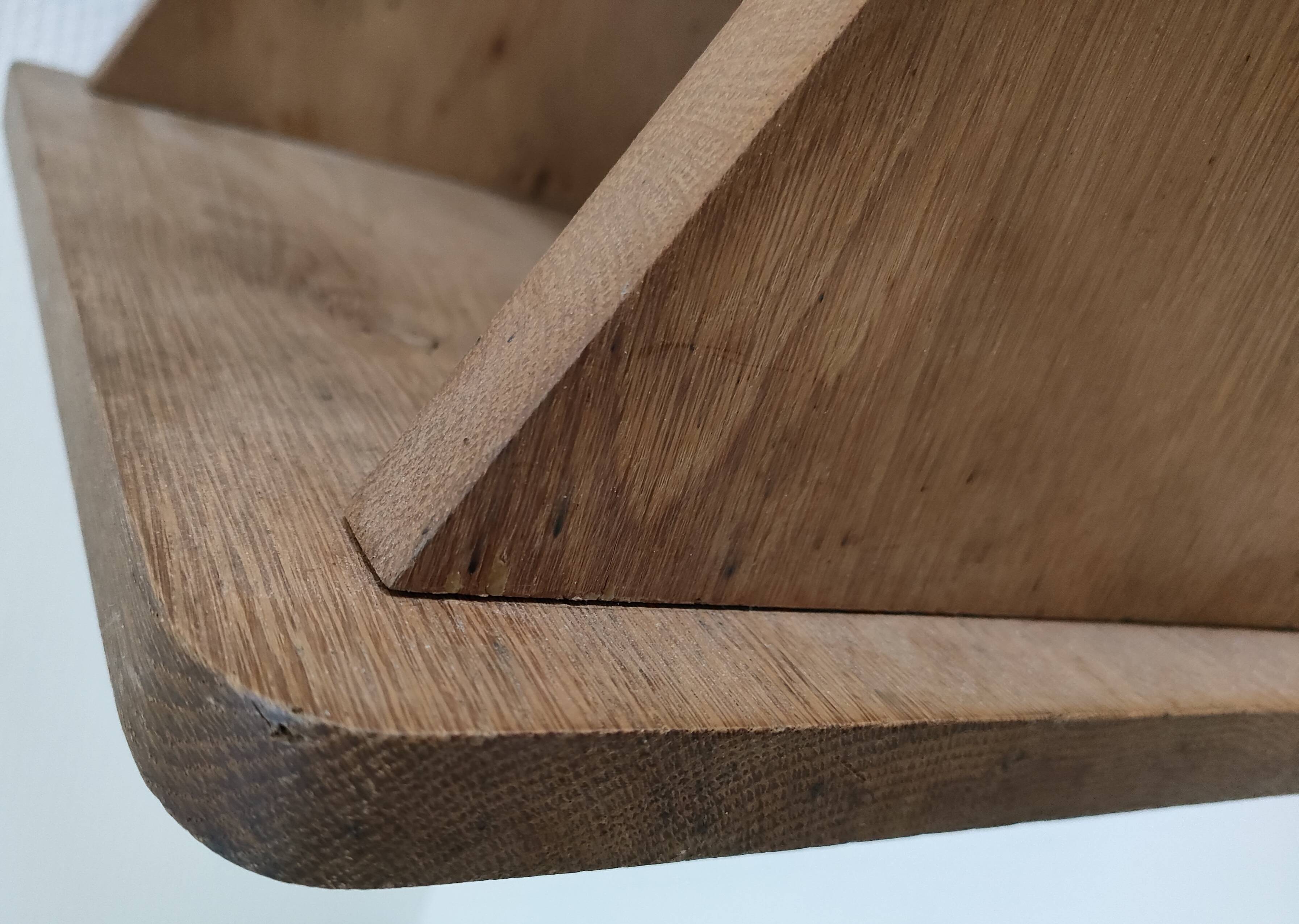 Shelf solid oak patinated years 50-60 years