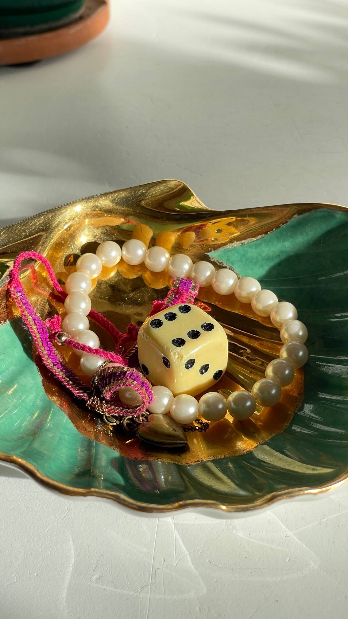 Shell-shaped ashtray and pocket tray Limoges France