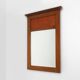 French Art Deco Oak Mirror with Fluted Panel, circa 1930