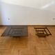 Vintage 1970s Square Coffee Table in Brass and Smoked Glass, David Hicks