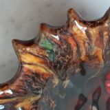 Empty ceramic fish bag Vallauris 70s