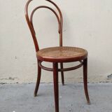 Pair of chairs Thonet n.  14 from 1861-1865, marked with a 1A label and a sun print