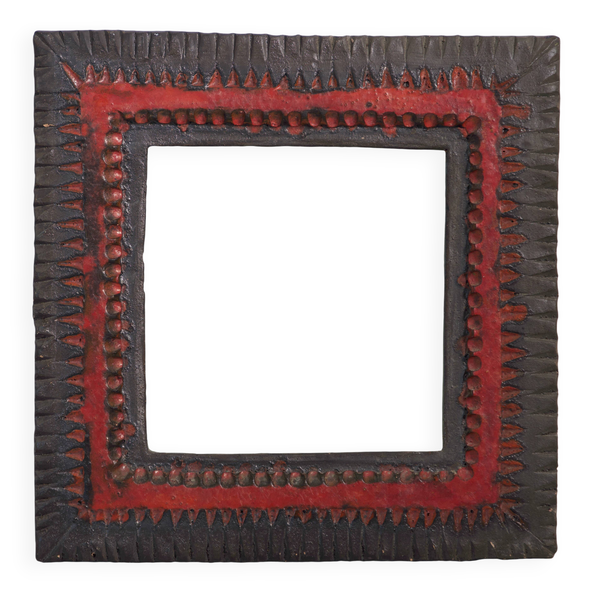 Large format ceramic wall mirror