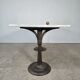 Superb cast iron and Carrara marble display table from a chocolate factory circa 1900